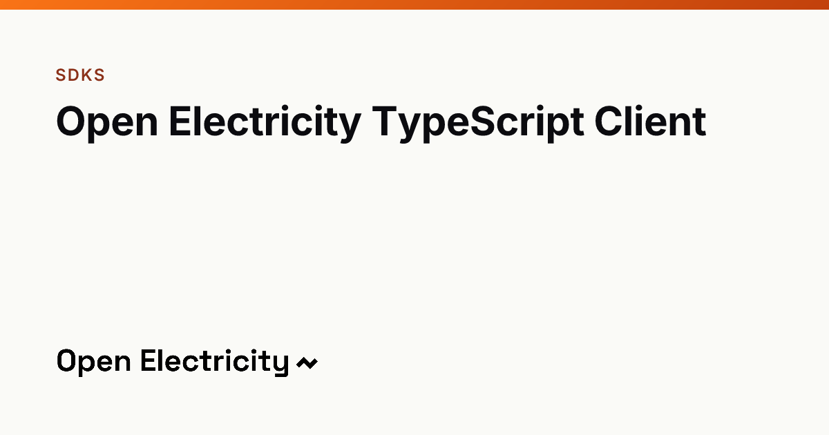 Open Electricity TypeScript Client